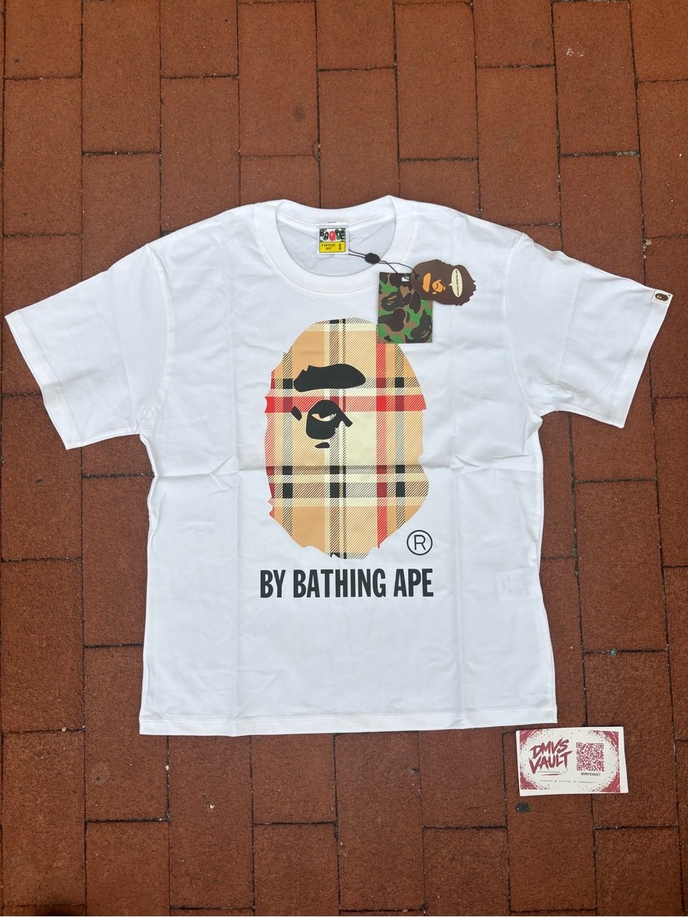 Bape X Burberry White Graphic Logo T-Shirt